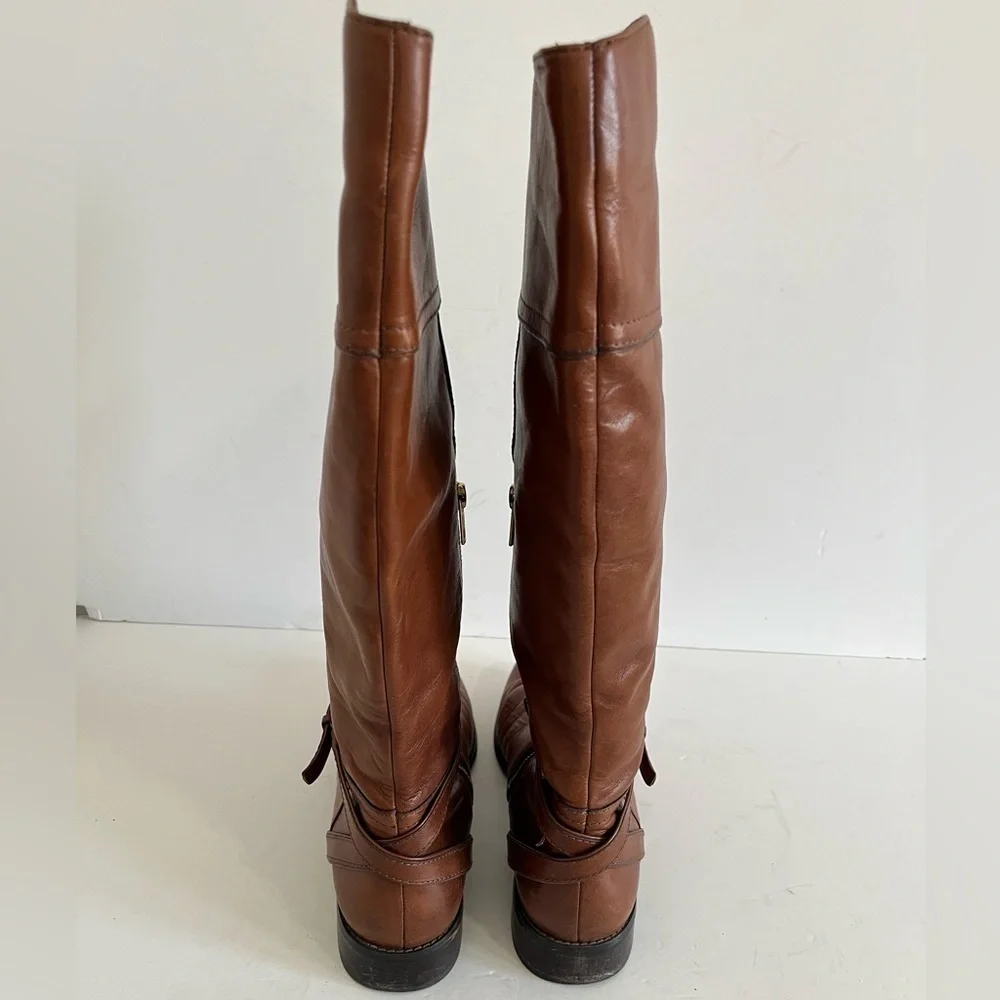 Coach Micha Leather Riding Boots Brown Size 8B